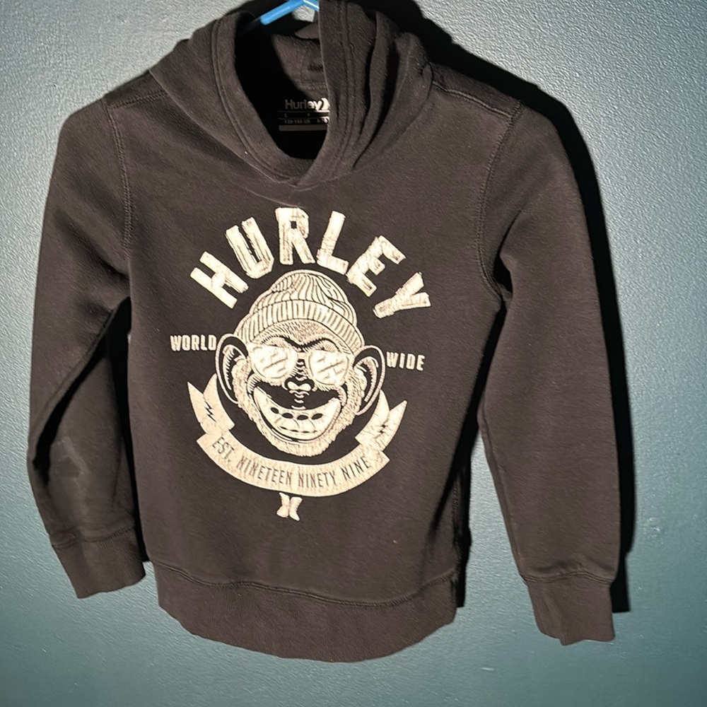 Hurley Boys Monkey Business Black Hoodie Size Small